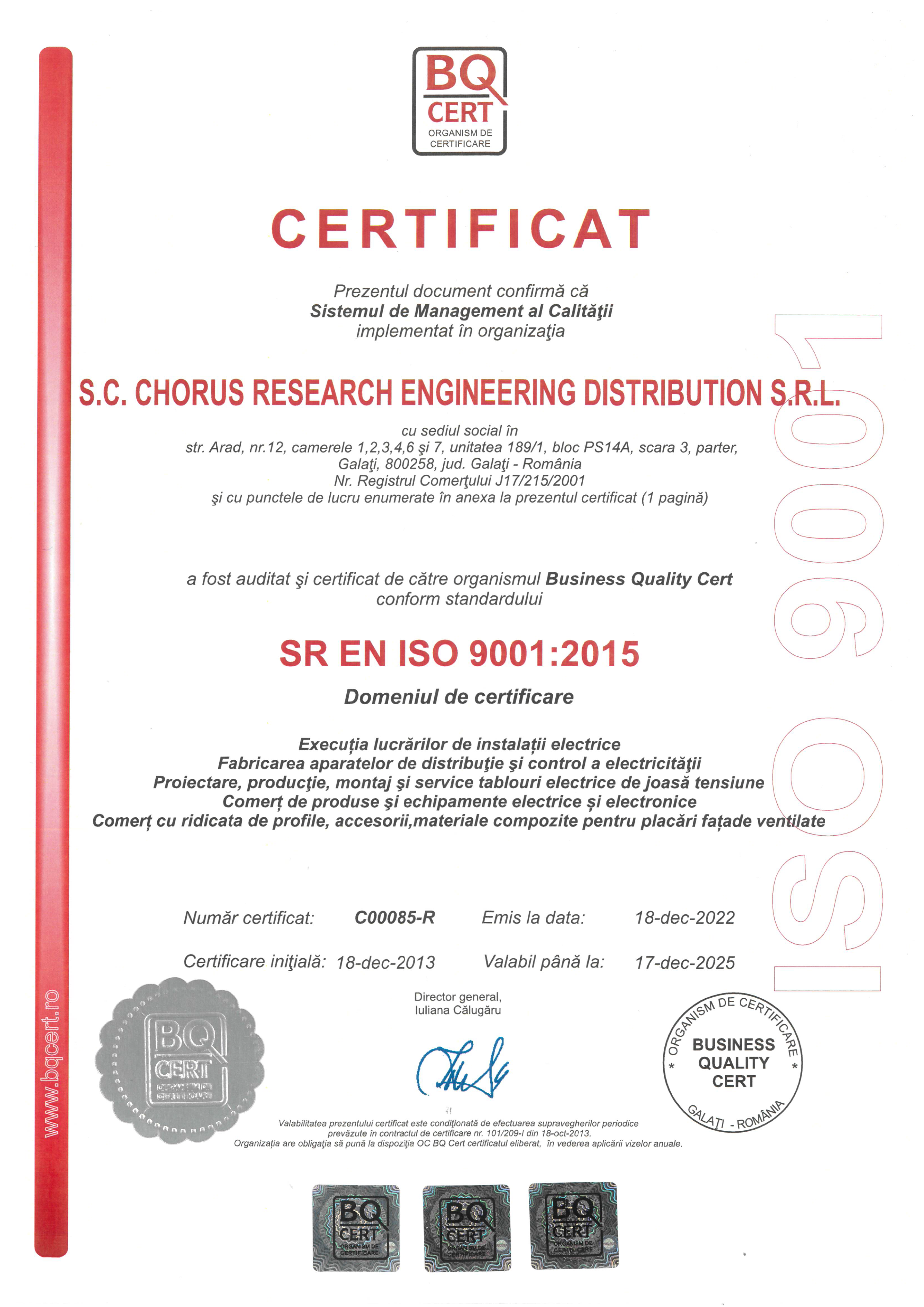 Anexa Certificat 